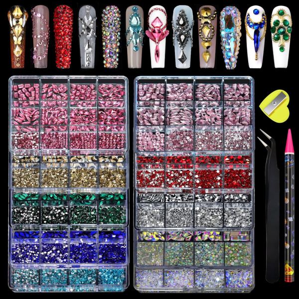 12-Grid Rhinestone Set