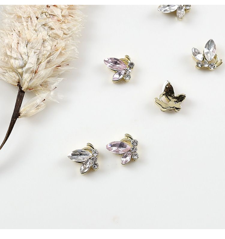 Sparkle Alloy Butterfly Nail Charms