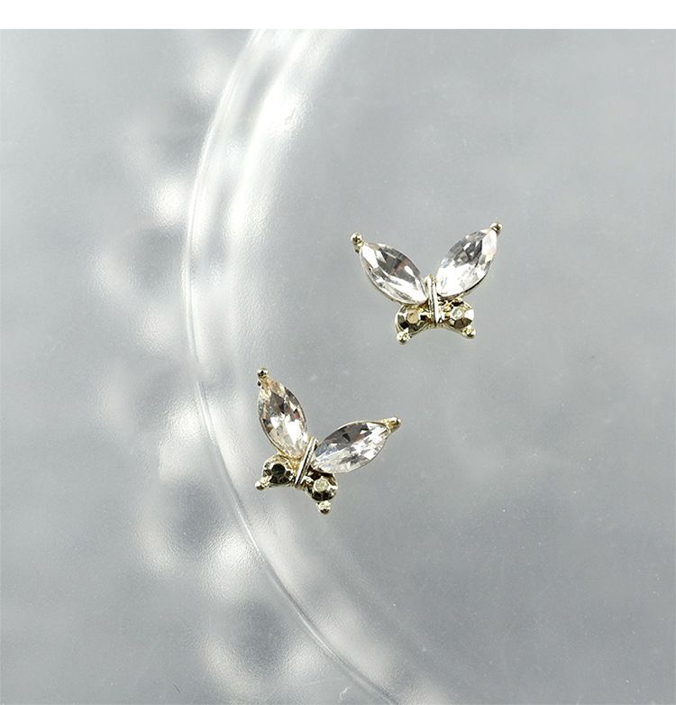 Sparkle Alloy Butterfly Nail Charms