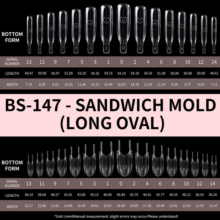 Quick-Form Sandwich Nail Mold Builder Gel Extension (No Paper Form)