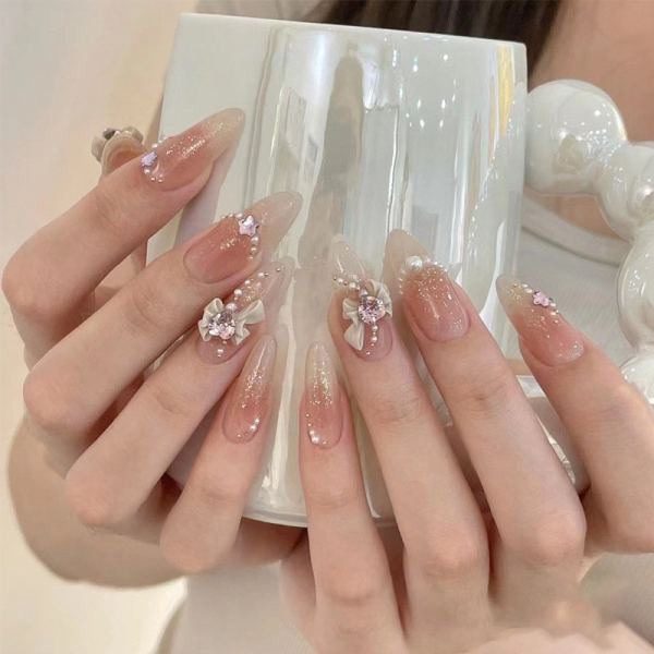 Handmade Bow Press-On Nails